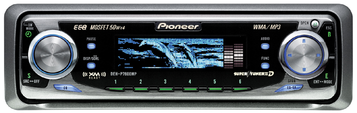 Pioneer DEH P7600MP car stereo AM FM XM Sirius CD  IPOD AUX Zune 